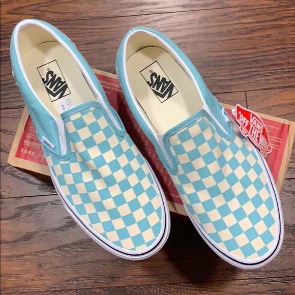 VANS CLASSIC SLIP-ON CHECKERBOARD Aqua Haze wmns - Picture 10 of 15